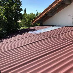 Rénovation d'un toit en plaque bitumé à Istres